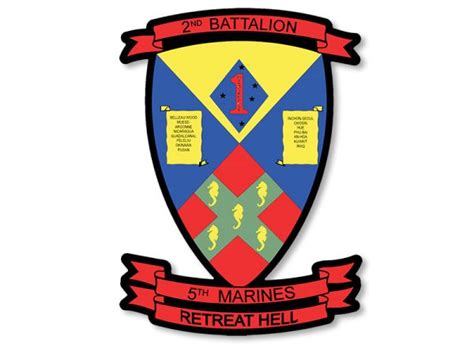 3×4 inch 2nd Battalion 5th Marines Retreat Hell Sticker – Officially ...