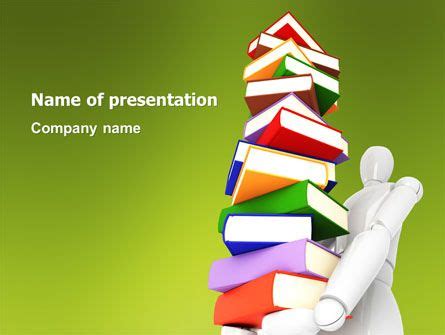 Books Stack In Hands Presentation Template | Presentation, Presentation templates, Templates