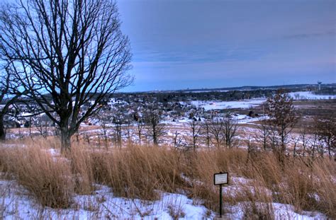 Winter landscape from hill in Madison, Wisconsin image - Free stock ...