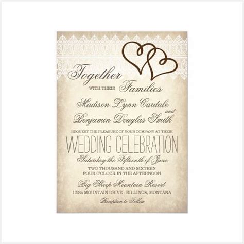 Double Hearts Wedding Invitation Sets | Heart wedding invitations ...