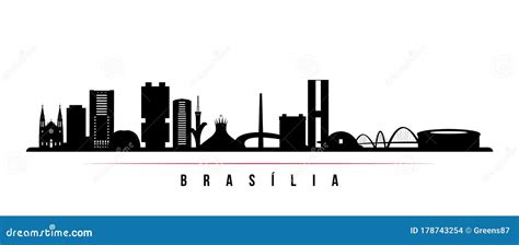 Brasilia Skyline Horizontal Banner. Editorial Stock Image - Illustration of isolated, logotype ...