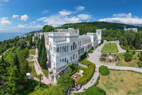 Aerial view of the Livadia Palace, Crimea, Ukraine stock photo