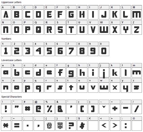 Transformers Font Download - Fonts4Free