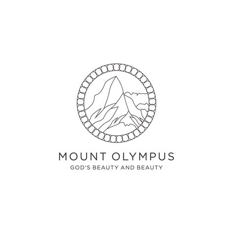 Mount olympus logo icon vector image 12874667 Vector Art at Vecteezy