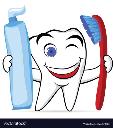 Tooth character Royalty Free Vector Image - VectorStock