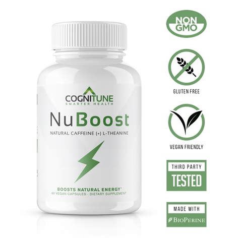 Nu Boost - Natural Caffeine Pills + L-Theanine + Bioperine, Jitter-Free ...