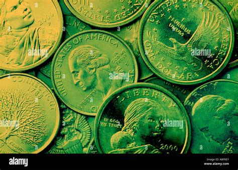 US DOLLARS COINS BACKGROUND Stock Photo - Alamy