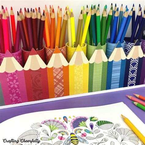 Colorful DIY Pencil Holder - Crafting Cheerfully