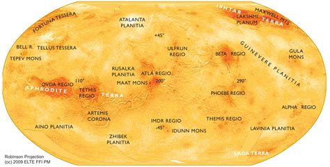 Small-scale Robinson map of Venus (2009) – Digital Museum of Planetary Mapping