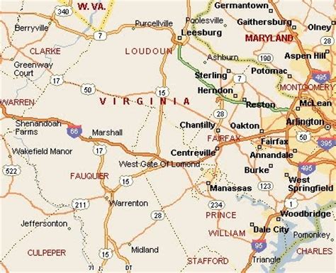 maps of dallas: Map of Northern Virginia