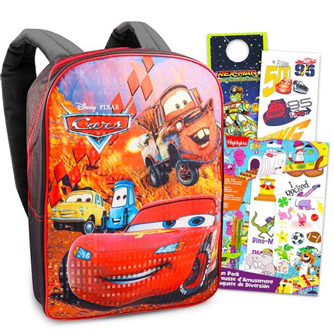 Buy Disney Cars Backpack School Set for Boys, Kids ~ Bundle with Deluxe 15 Inch Cars Lightning ...