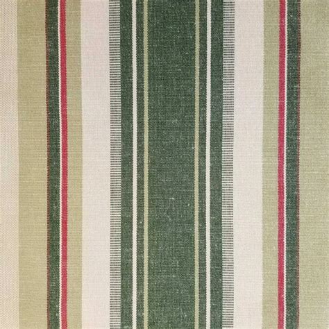 Striped Cotton Green Fabric | Livingstone Textiles | Furnishing Fabrics