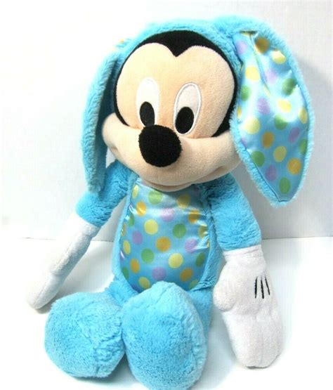 Disney Mickey Mouse in Blue Bunny Outfit Plush Stuffed Animal Toy | eBay | Disney mickey mouse ...