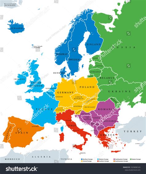 Political Map Of Europe Countries