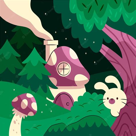 Premium Vector | Hand drawn enchanted forest illustration