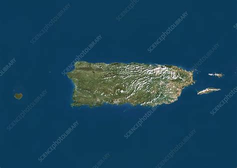 Puerto Rico, satellite image - Stock Image - C013/4055 - Science Photo Library