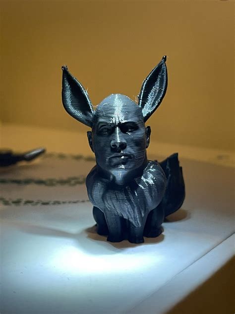 The Rock Eevee Evolution 3D Print Gift for Him Gift for Her Birthday ...