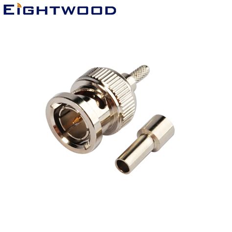 Eightwood BNC Plug Male SDI Connector Straight Crimp RG179 for CCTV Security Video Surveillance ...