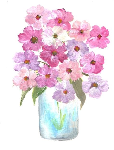 Original Cosmos Watercolor Floral Vase Series Cosmos - Etsy ...