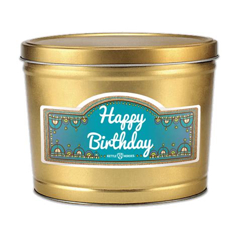 Happy Birthday Popcorn Gift Tin - Kettle Heroes