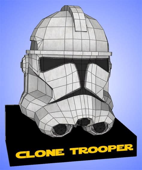 PAPERMAU: Star Wars - Clone Trooper Phase I Helmet Paper Model by Tiagofaller2 | Star wars clone ...