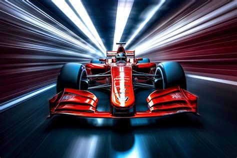 Premium AI Image | A red race car with the number 2 on the front.