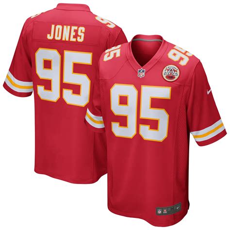 Men's Nike Chris Jones Red Kansas City Chiefs Game Jersey