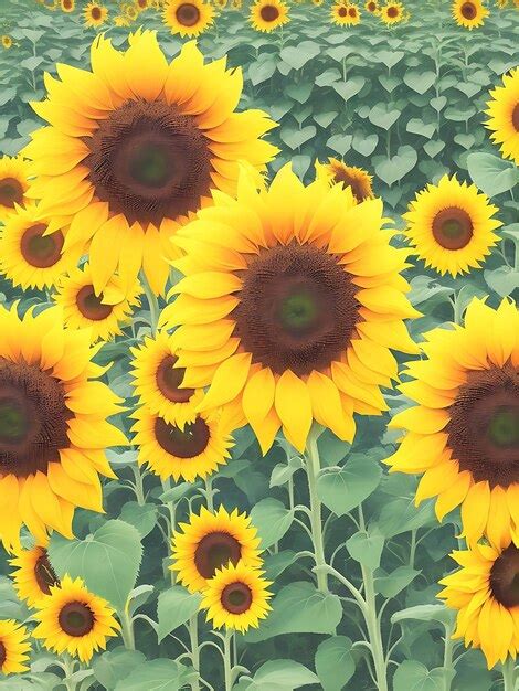 Premium AI Image | Sunflower border ai generator