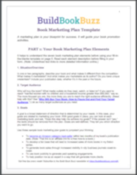 Book Marketing Plan Template - Build Book Buzz