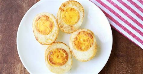 lowcarb : Fried Hard-Boiled Eggs