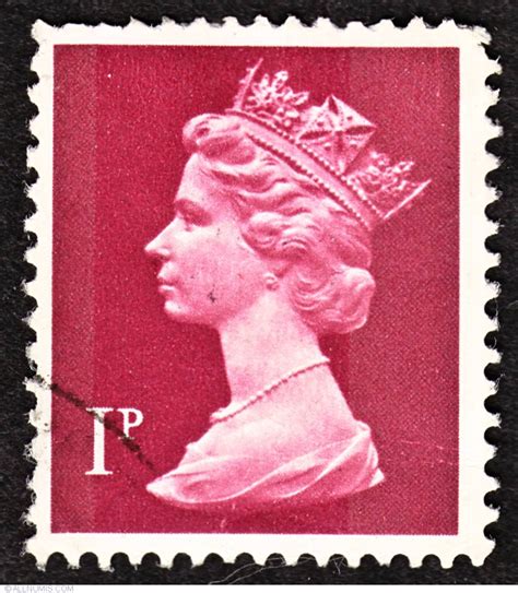 1P 1971 - Machin Queen Elizabeth II, 1971 - Great Britain - Stamp - 6332