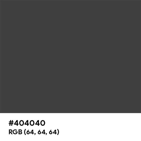 Dark Grey (PWG) color hex code is #404040