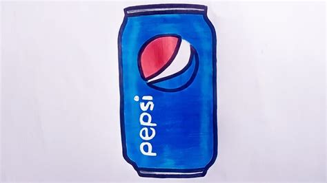 How to draw pepsi can | Step by step | Easy tutorial - YouTube