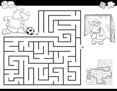 Premium Vector | Educational maze activity game for children color book