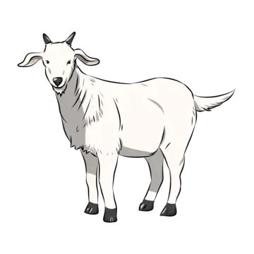 Goat Cartoon White, Goat, Cartoon, Cartoon Goat PNG Transparent Clipart Image and PSD File for ...