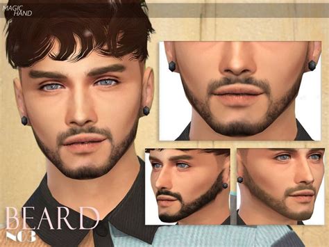 MagicHand's [MH] Beard N03 | Sims 4, Sims 4 body mods, Sims hair