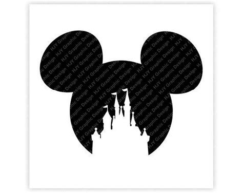 Castle Mickey Mouse Head Icon Ears Digital Download - Etsy | Mickey ...