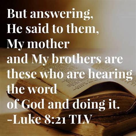 Luke 8:21 TLV | Words, Bible society, Faith without works is dead