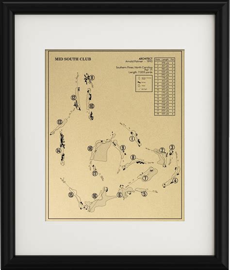 Mid South Club Outline (Print) – GolfBlueprints