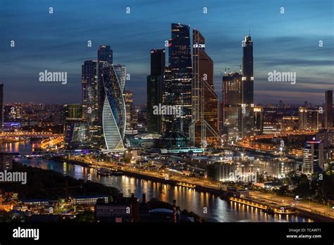 Moscow skyline night hi-res stock photography and images - Alamy