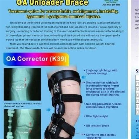 Oa Unloader Hinged Knee Brace For Treatment Option For Osteoarthritis, Malalignment, Instability ...