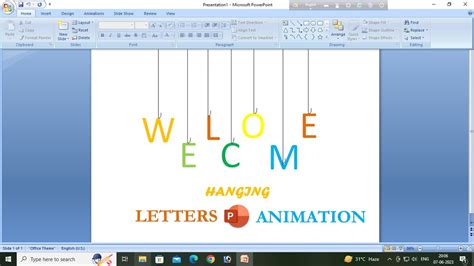 How To Make Hanging Letter Animation In Ms PowerPoint ? Hanging Letter Animation Kaise Banaye ...