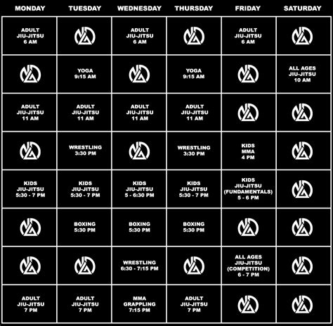 Class Schedule — Nick Diaz Academy