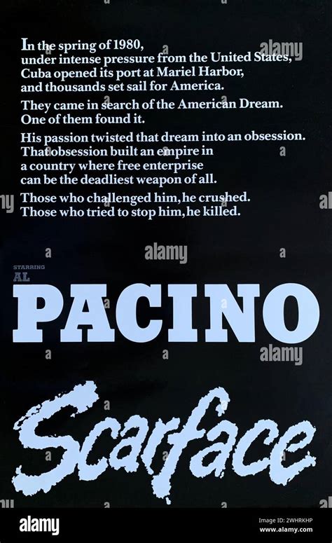 AL PACINO as Tony Montana in SCARFACE 1983 director BRIAN DePALMA screenplay Oliver Stone ...