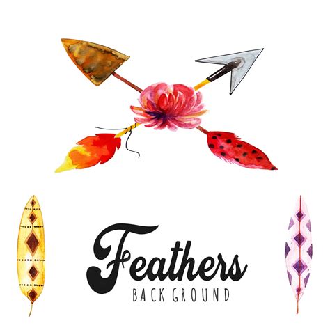 Premium Vector | Watercolor feathers backgrounds