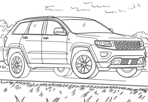 Jeep Grand Cherokee coloring page | Free Printable Coloring Pages