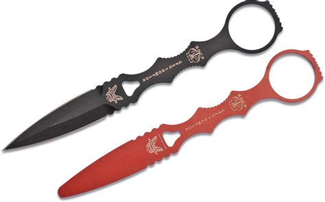 Benchmade 176BKSN-COMBO SOCP Dagger 3.22" Black Blade with Trainer, Sand Sheath - KnifeCenter