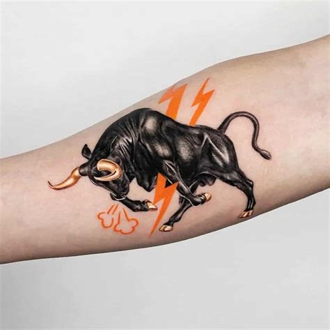 Discover 71+ bull tattoos on forearm - in.cdgdbentre