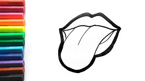 How to draw lips and tongue. Drawing and painting for kids. WE ART KIDS - YouTube