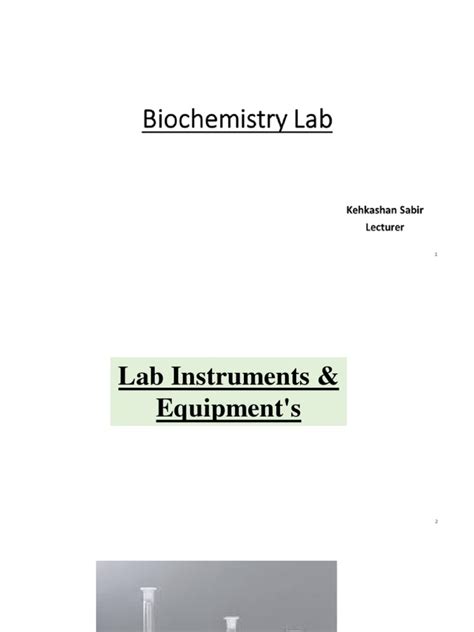 Biochemistry Lab | PDF | Chemistry | Laboratories